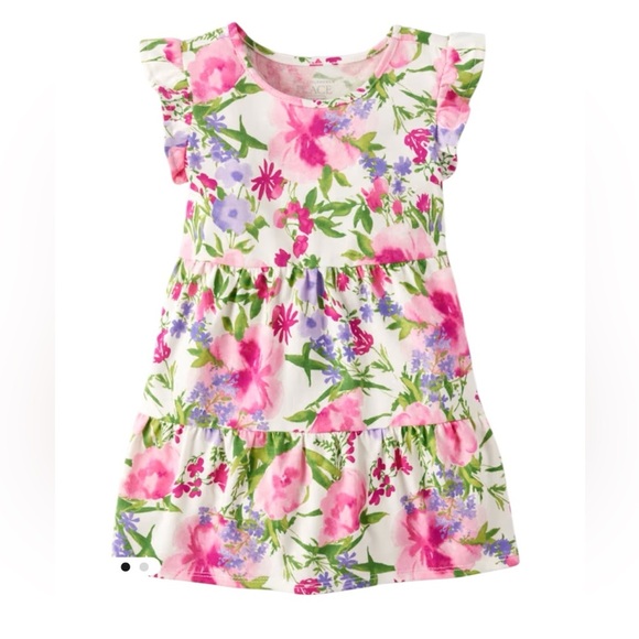 The Children's Place Other - Girls Floral Tiered Everyday Dress short sleeve ruffle dress size 18-24 months